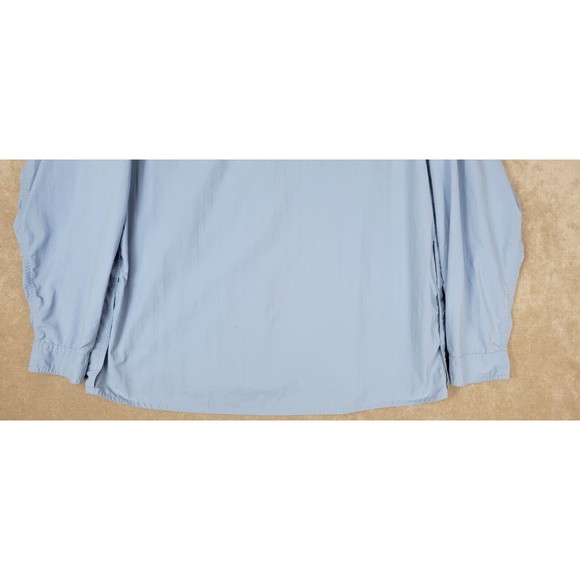 True Flies Men's Vented Fishing Shirt Long Sleeve Performance Utility Sz L Blue - Picture 15 of 16